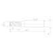 MITSUBISHI MATERIALS MPJHVD0100AP04 MITSUBISHI, VHM-Schaftfr&auml;ser &Oslash;1 mm - MPJHV, VHM-Schaftfr&auml;ser - 2