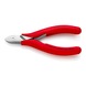 KNIPEX Elektronik-Seitenschneider 115 mm mit kleiner Facette, runder Kopf - Elektronik-Seitenschneider robuste Ausf&uuml;hrung, verschiedene Kopfformen - 1