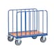 L&auml;ngswandw. 2572 Ladefl.1.000x700mm 500kg, 2 Rohrb&uuml;gel m.vertikalen Streben - Plattformwagen mit 2 Rohrb&uuml;gel-L&auml;ngsw&auml;nden - 1