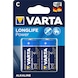 VARTA LONGLIFE POWER piles Baby blister 2 piles alcalines-mangan&egrave;se 1,5 V C