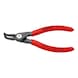 KNIPEX circlip pliers J01 130&nbsp;mm inset tips for internal rings - Precision circlip pliers, 90° angled - 1