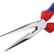 KNIPEX Pince &agrave; bec demi-rond 200&nbsp;mm, droite, t&ecirc;te chrom&eacute;e, poign&eacute;e bimati&egrave;re - Pince &agrave; bec demi-rond, droite, avec manchons de pr&eacute;hension bimati&egrave;re - 3
