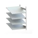 META S3 slanted shelf galvanised with 4 levels add-on shelf 2000x1300x1228 200 - META CLIP S3 inclined shelving rack - 3