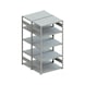 META double plug-in rack CLIP 150 galv. compl. basic sh. 2000x1000x600mm 2x5 sh. - META CLIP boltless rack with shelves - 2