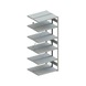 META double plug-in rack CLIP 150 galv. comp. add-on sh. 2500x1000x400mm 2x6 sh. - META CLIP boltless rack with shelves - 2