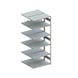 META dbl plug-in rack CLIP 230 RAL7035 comp. add-on sh. 2500x1000x500 mm 2x6 sh. - META CLIP boltless rack with shelves - 2