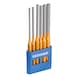 GEDORE Splinttreiber-Satz lange Form 6-teilig im PVC-Halter 8866290 - Treibersatz, Meißelsatz, Nietsatz - 1