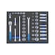 GEDORE socket wrench set 3/8 inch in check tool module 43-piece 2016486 - Socket wrench set - 1