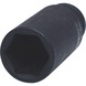 1/2 inch hex power socket, long, 25 mm on hanger - 1/2 inch hex power socket - 1