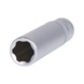 1/4 inch socket, long, 8 mm on hanger - 1/4 inch socket - 1