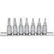 1/4 inch bit socket set, 7-piece, TB10-TB40 with front hole - Socket wrench (set) - 1