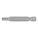 1/4 inch TX bit, bore, 50 mm, TB7 - 1/4 inch Torx bit with hole - 1
