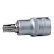 1/2 inch TX bit socket with end hole, TB15 on hanger - 1/2 inch Torx bit socket - 1