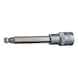 1/2 inch hex socket bit with ball head, long, 19 mm on hanger - 1/2 inch bit socket, hexagon socket - 1