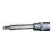 1/2 inch RIBE bit socket with front hole, long, M12 on hanger - 1/2 inch bit socket RIBE with end hole - 1