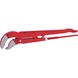 KS TOOLS 45-degree angled pipe wrench, 3 inch - Angle pipe wrench - 1