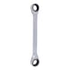GEARplus double ratchet ring spanner, 14x15 mm on hanger - GEARplus double ratchet ring spanner - 1