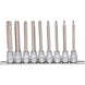 3/8 inch TX socket bit set, long, 9-piece, T20-T60 - Socket wrench (set) - 1