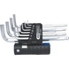 KS TOOLS 3-in-1 hexagon socket angle key set, 10-piece long, ball head - 3-in-1 hexagon socket angle pin wrench set - 1