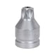 3/4 inch power bit socket TX with bore, short, TB100 - 3/4 inch power bit socket Torx - 1