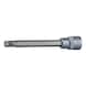 3/8 inch TX bit socket with end hole, long, TB50 on hanger - 3/8 inch Torx bit socket - 1