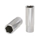 3/8 inch hexagon socket, long, 10 mm on hanger - 3/8 inch hex socket - 1