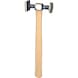 Standard bodywork hammer, large round/square, 325 mm - Hammer, dent removal tool (parts) - 1