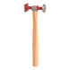 KS TOOLS Bodywork corrugated hammer, fine, round/square, 325 mm - Hammer, dent removal tool (parts) - 1