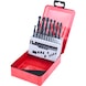 HSS-R twist drill bit set, sheet steel case, 19 pieces, 1-10 mm - HSS-R twist drill set - 1