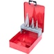 HSS step drill bit set, steel sheet cassette, 3-piece - HSS step drill bit - 1