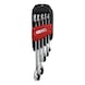 KS TOOLS DUO GEARplus ratchet combination wrench set with open-end ratchet function, 5-piece - Combination spanner set - 1