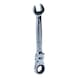 GEARplus articulated ratchet ring spanner, lockable, 13 mm on hanger - GEARplus jointed ratchet ring spanner, lockable - 1