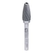 KS TOOLS HM round arch burr, shape F, 12 mm - HM Round Arch Milling Cutter - 1