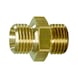 Brass double nipple, G1/2 inch AG - Plug nipple (compressed air tool accessory) - 1