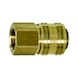 Brass coupling with internal thread, G1/4 inch IG - Brass coupling with external thread - 3