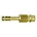 Brass plug nipple with hose nozzle, D:9 mm - Plug nipple (compressed air tool accessory) - 3