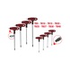 T-handle TX angle pin wrench set, 8-piece, bore - T-handle TX angle pin wrench, bore - 2