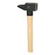 Hammer, hickory handle, French shape, 1000 g - Sledgehammer - 1