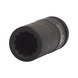 3/4 inch 12-point drive shaft power socket, long, 24 mm - 3/4 inch 12-point drive shaft power socket - 1