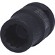 1/2 inch 12-point power socket, short, 13 mm on hanger - 1/2 inch 12-point heavy-duty socket - 1