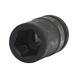 KS TOOLS 1 inch hex power socket, long, 33 mm - 1-inch hex power socket - 1