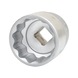 1/2 inch 12-point socket, 36 mm on hanger - 1/2 inch 12-point socket - 1