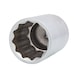 1/2 inch 12-point socket, long, 36 mm - 1/2 inch 12-point socket - 1