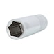 1/2 inch hex socket, long, 15 mm on hanger - 1/2 inch hex socket - 1