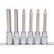 KS TOOLS 1/2 inch CHROMEplus bit socket set, hexagon socket, 6-piece, 5-12 mm, long - CHROMEplus socket wrench (set) - 1