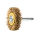 ATORN cylinder wire brush 40 mm diameter, shank 6 mm crimped brass wire 0.20 mm