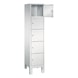 C+P Schließfachschrank Evolo, 5 Fächer, H1850B420T500 mm, Nr. 48010-125|S10000 - Kleiderspind (Werkstatt) - 2