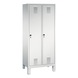C+P Locker Evolo, 2 compartments, H1850B810D500 mm, light gray No. 48010-22B|S10006 - Clothes locker (workshop) - 1