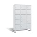 C+P locker cabinet Evolo, 15 compartments, H1850B1200D500 mm, No. 48010-325|S10006 - Clothes locker (workshop) - 1