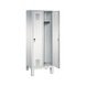 C+P School locker Evolo, 2 compartments, H1650B610D500 mm, No. 480106-20|S10012 - Clothes locker (workshop) - 2